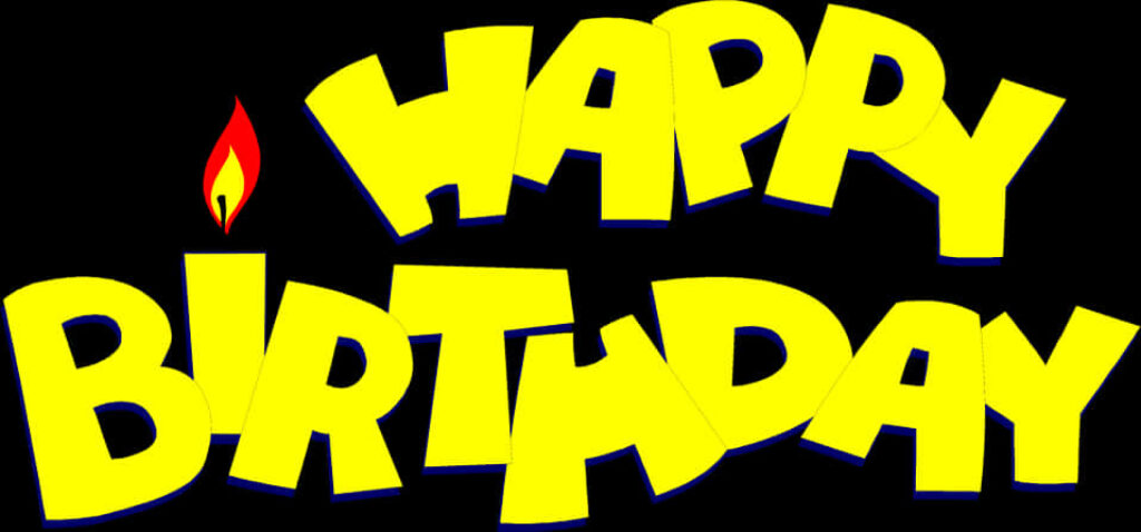 Colorful Happy Birthday Wallpaper with Cheerful Cartoon Design