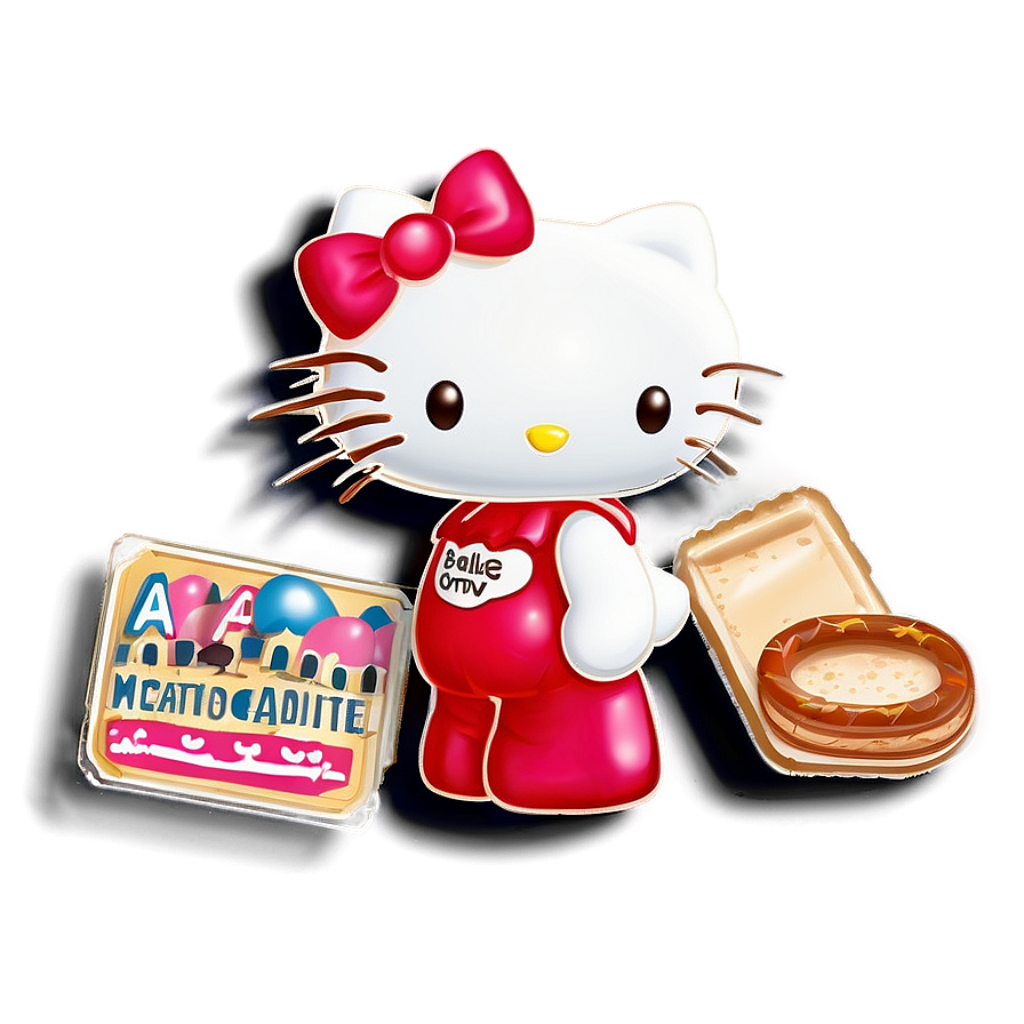 Cute Kitty Character Wallpaper with Playful Background Graphics