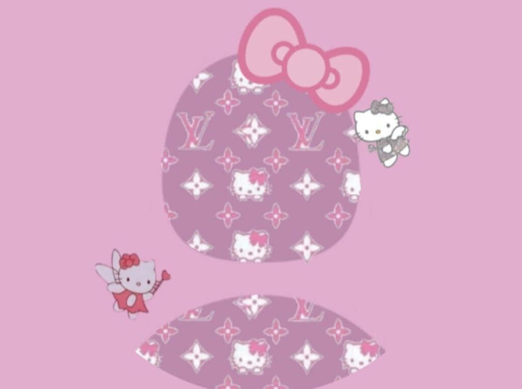 Hello Kitty & Friends Playful Wallpaper on Pink Background
