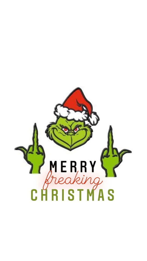 Cheeky Holiday Character Wallpaper: Fun Twist on Christmas Greeting