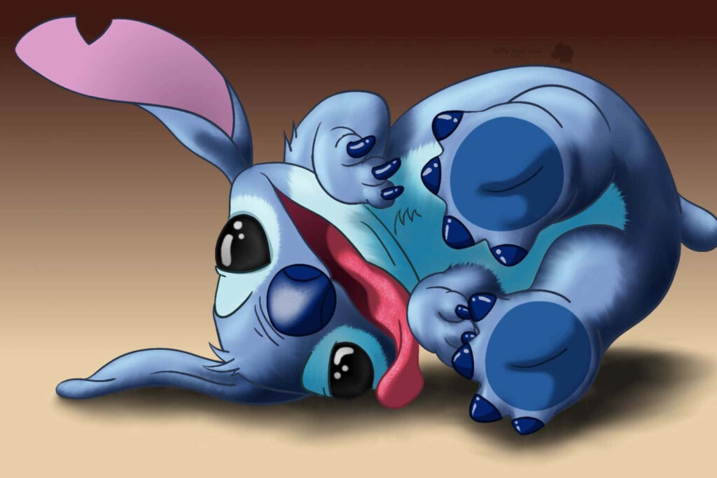 Playful Stitch Wallpaper: Lively Design for Lilo & Stitch Fans