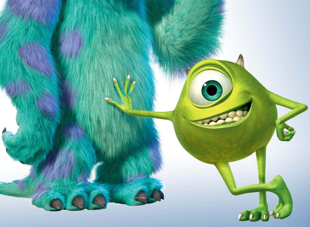 Vibrant Monsters University Wallpaper: Mike & Sulley Playful Design