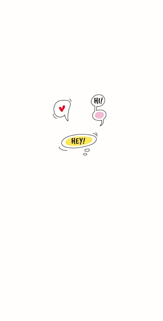 Playful Hand-Drawn Speech Bubbles Wallpaper on Light Background