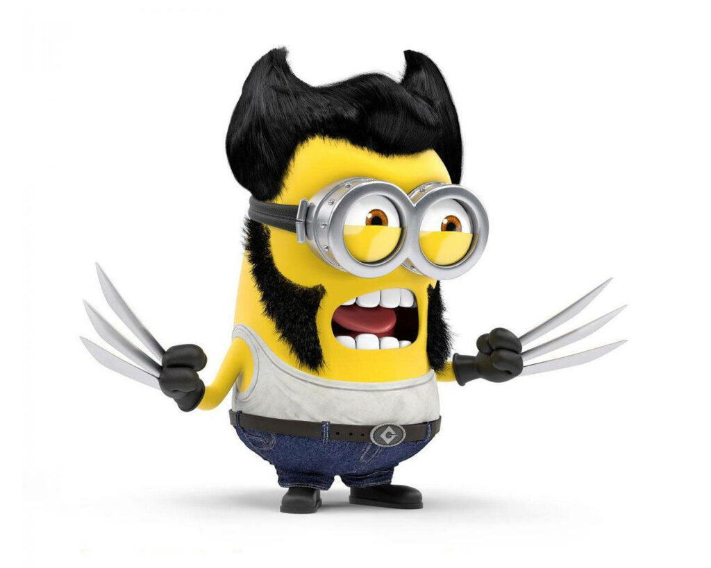 Playful Minion Kevin as Wolverine - Fun Wallpaper Background