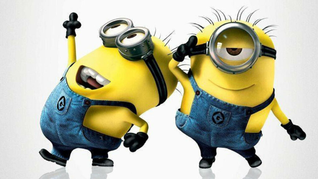 Cheerful Minion Wallpaper: Fun Background of Iconic Yellow Characters