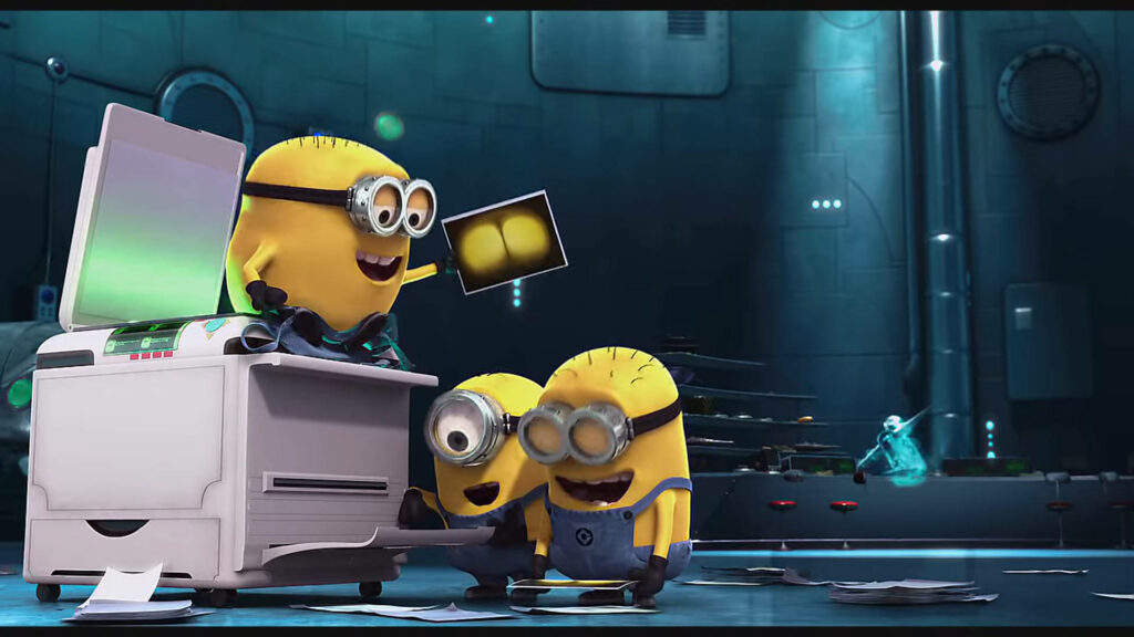 Playful Minions Wallpaper: Colorful Laboratory Fun & Antics