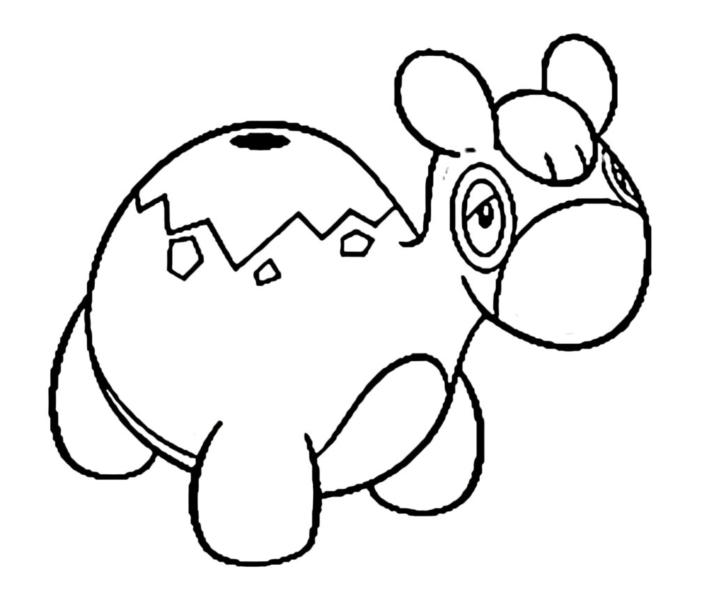Charming Numel Line Drawing Wallpaper - Playful Pokémon Background