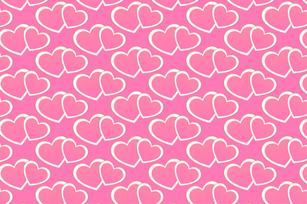 Vibrant Pink Heart Wallpaper: Playful & Romantic Background Design