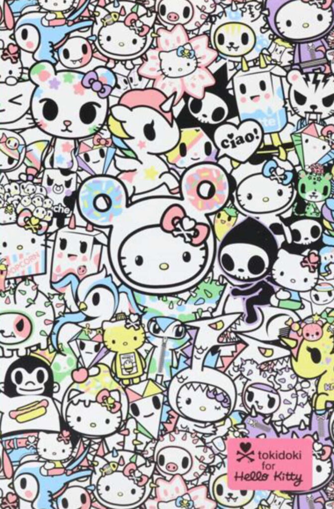 Whimsical Sanrio Wallpaper: Hello Kitty & Tokidoki Inspired Design
