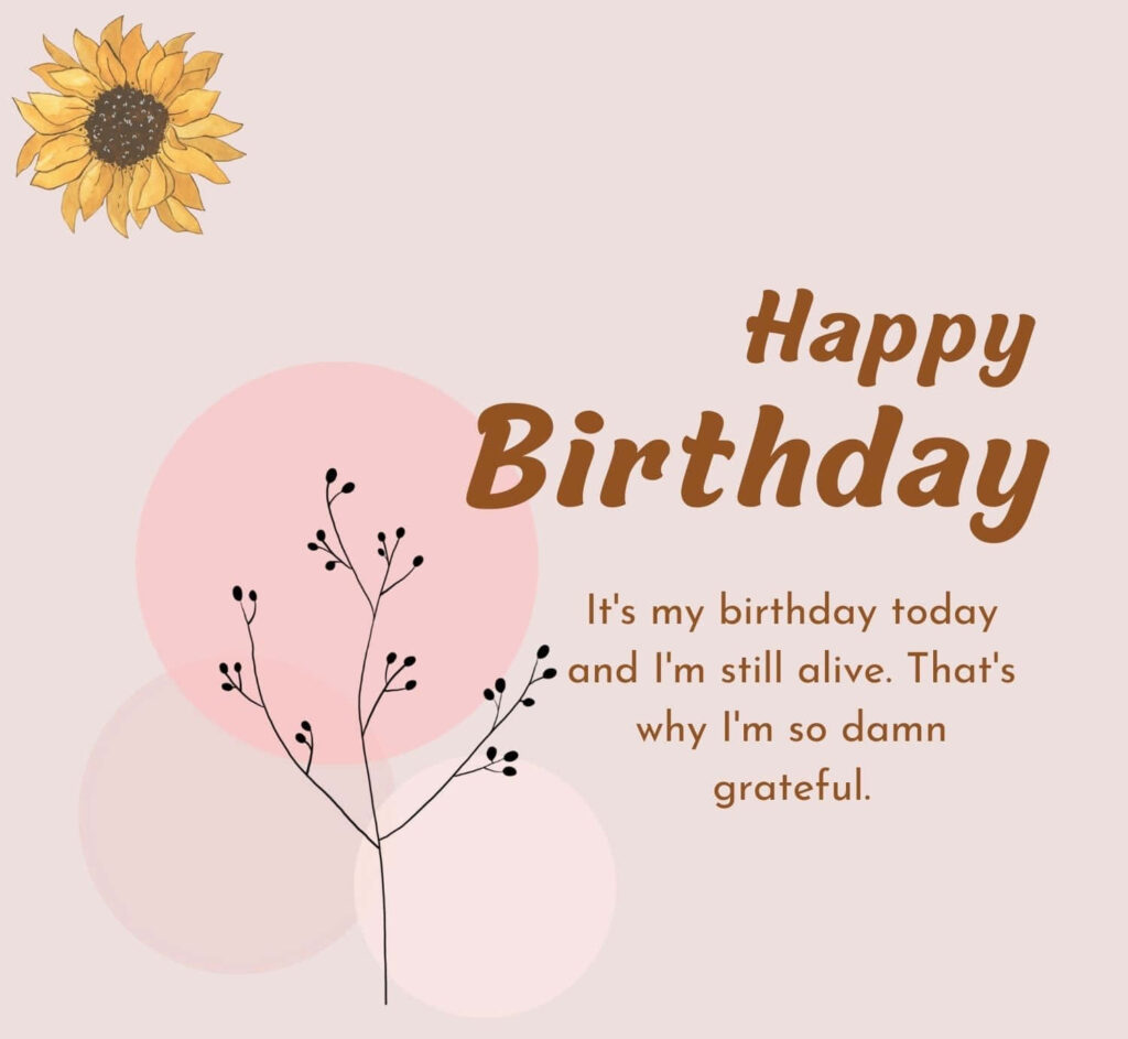 Cheerful Happy Birthday Wallpaper: Sunflower & Silhouette Design