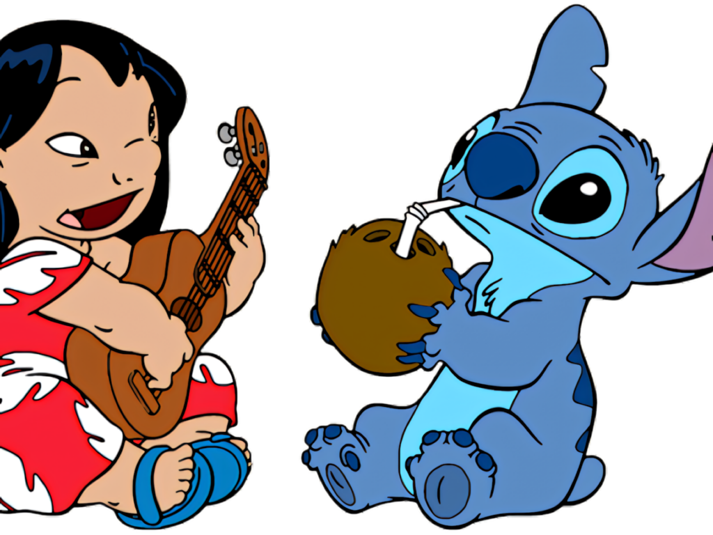 Tropical Animated Wallpaper: Fun Characters with Ukulele & Coconut