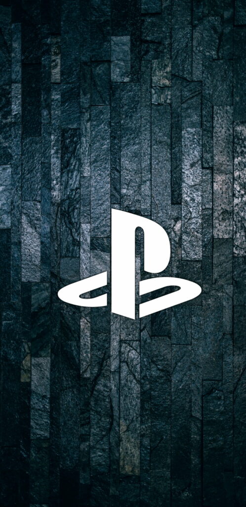 PS Neon: Vibrant Playstation Logo as HD Phone Wallpaper with Textured Background