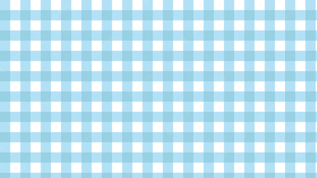 Charming Blue Highland: A Delightful Pastel Checkered Wallpaper