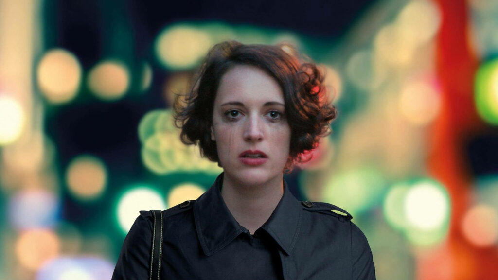 Emotional Fleabag Wallpaper: Mascara Tears & Blurred City Lights