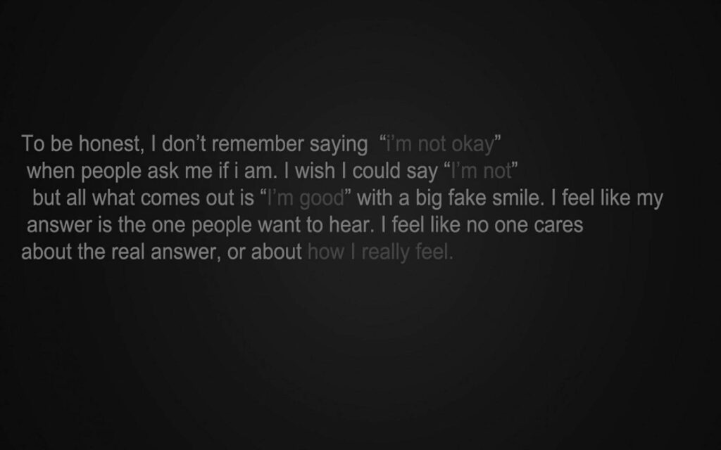 Emotional Wallpaper: 'I'm Not Okay' - Expressing Inner Struggles