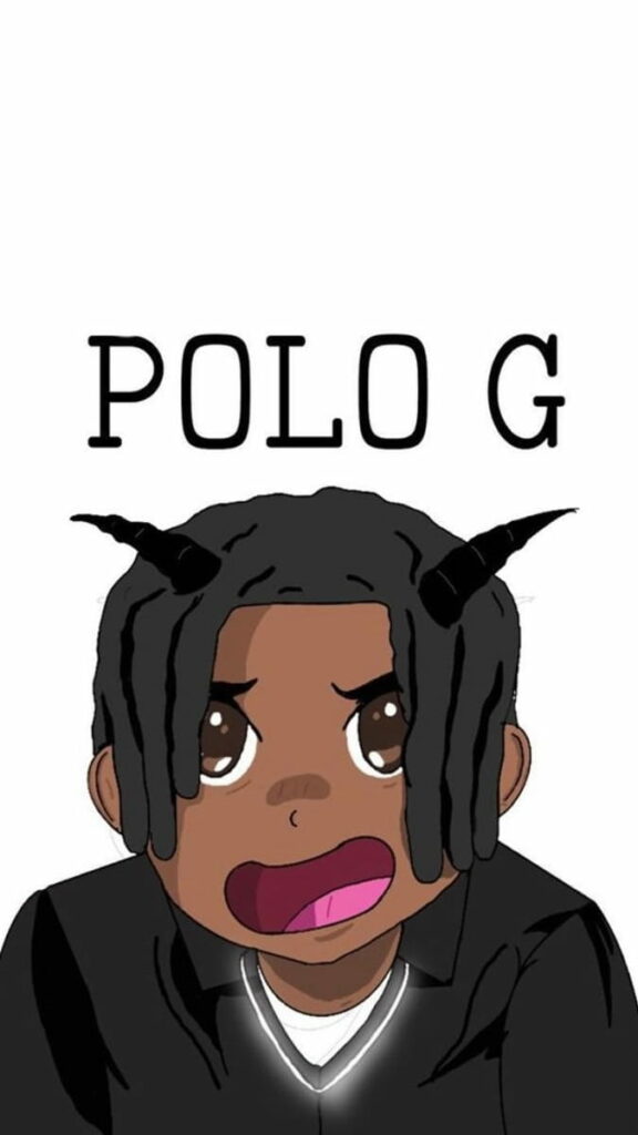 Polo G: Animated Melodies on a Vibrant Cartoon Canvas - A HD Phone Wallpaper