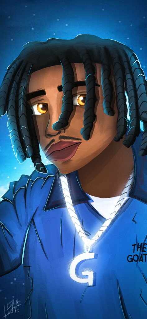 Polo G: The Animated Capalot Rapper in HD Phone Wallpaper Bliss