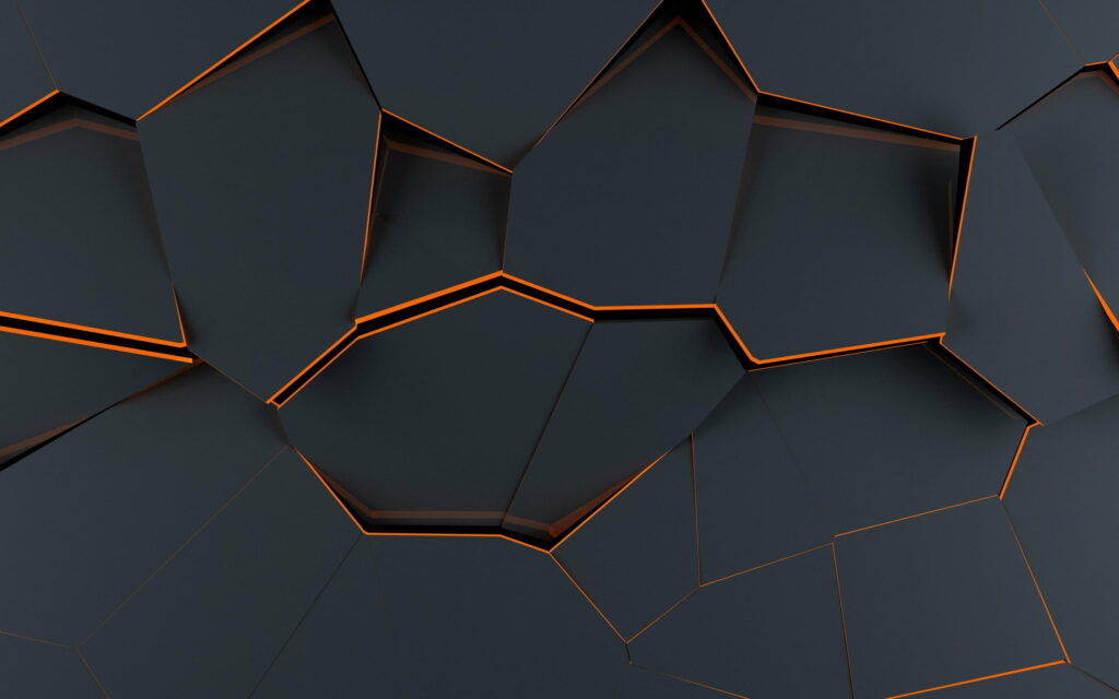 Creative Grid: Mesmerizing Polygons Meet Gray Artistry in HD Wallpaper