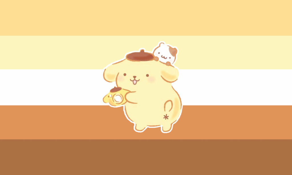 Indulge in Pompompurin's Charismatic Charm: A Delightful Sanrio Getaway through HD Wallpapers