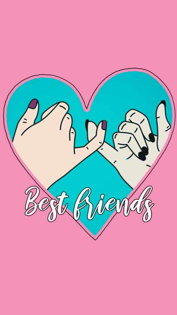 Pop Art Pinkie Promises: Best Friends Forever HD Phone Wallpaper