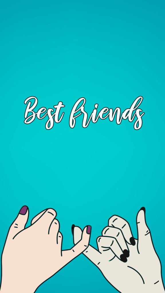Bestie Promise in Pop Art: HD Phone Wallpaper featuring Best Friends Fingers Drawing