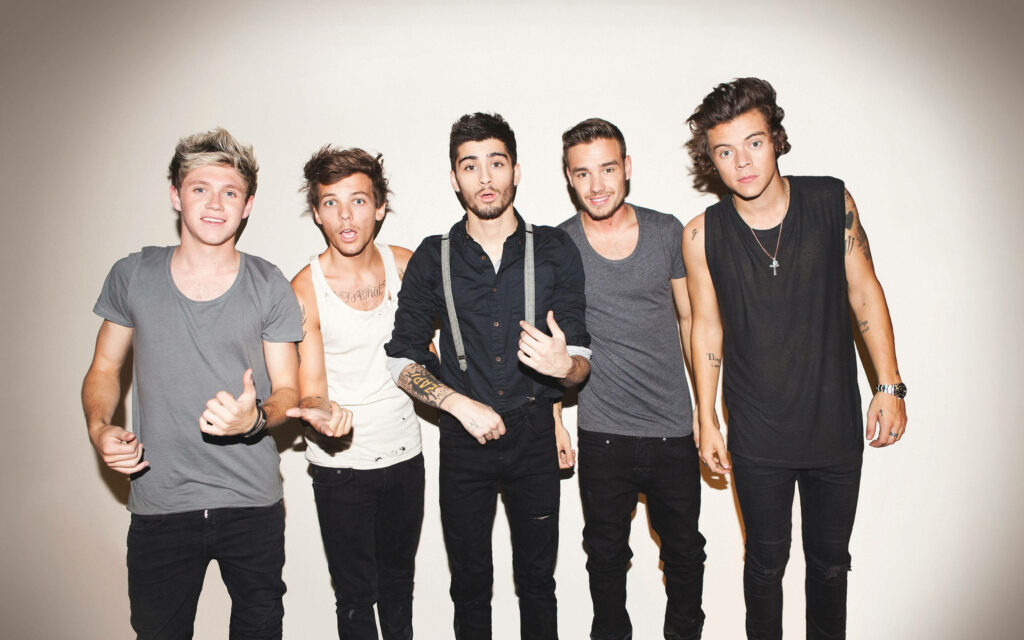 Alluring British-Irish Boy Band, One Direction, Unite in Iconic Promotional Portrait Wallpaper