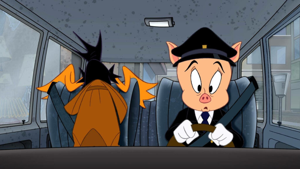 The Chauffeur and His Crazy Companion: Porky Pig and Daffy in a Wallpapered Adventure