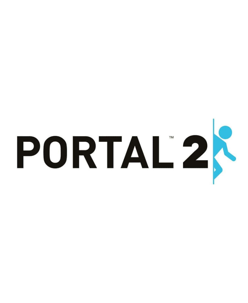 Portal 2 Logo Wallpaper: Minimalist Design for Gaming Fans
