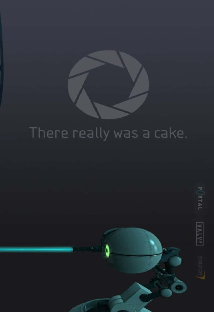 Portal 2 Wallpaper: Futuristic Sci-Fi Design with Aperture Science Logo