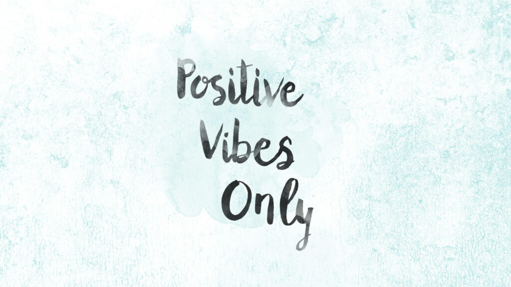 Glossy Calligraphy meets White Grunge: Pure Positive Vibes Wallpaper