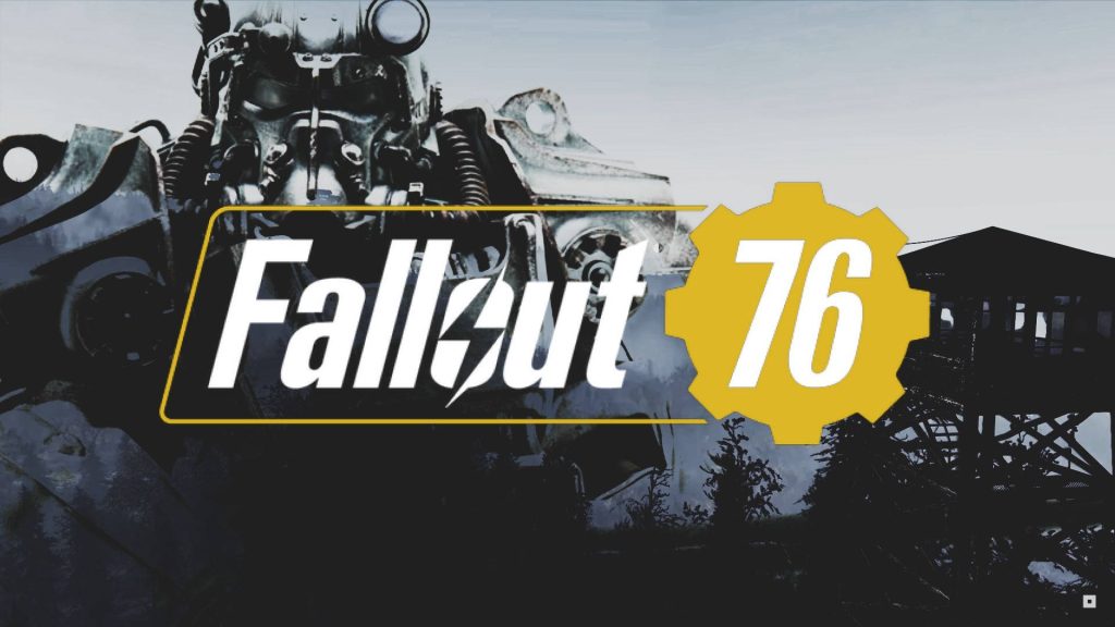 Fallout 76 wallpaper with weathered T-51b Power Armor in post-apocalyptic Appalachia landscape