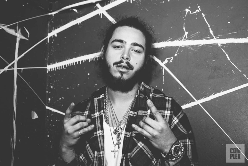 Post Malone Black-and-White Wallpaper: Signature Style & Abstract Art