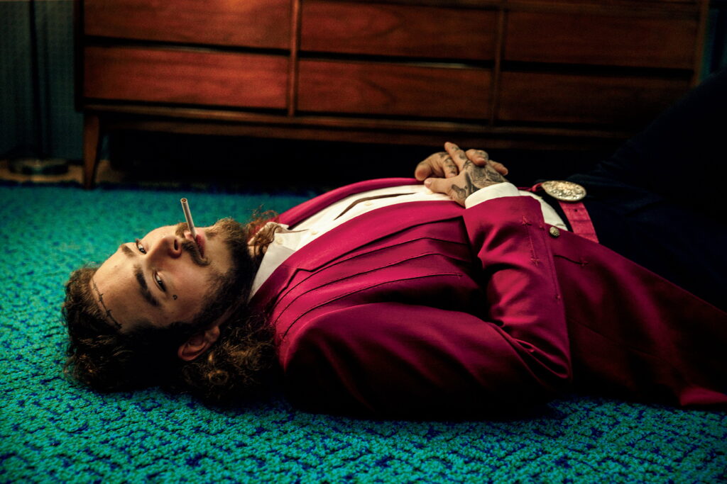 Post Malone: Rocking the Rolling Stone with Musical Brilliance Wallpaper
