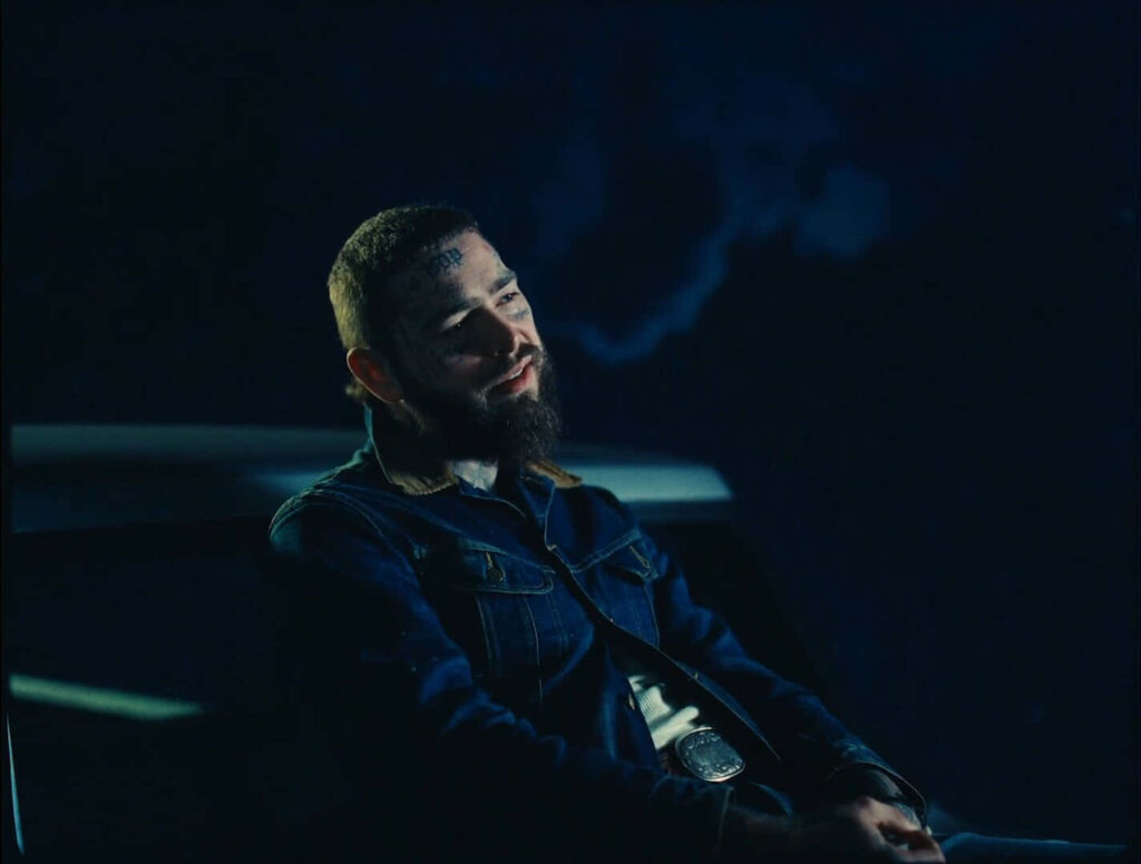 Serene Starry Night: Post Malone's Relaxing Vibe Wallpaper