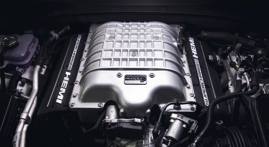 Inferno Unleashed: Captivating Redeye Power in the 2021 Dodge Charger SRT Hellcat Wallpaper