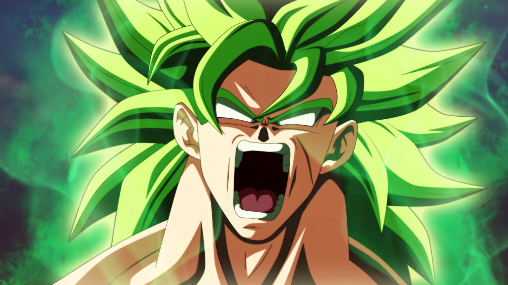 The Legendary Broly: Unleashing the Power of Super Saiyan Green Wallpaper