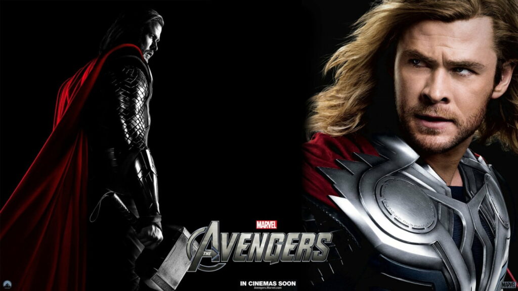 Mighty Chris Hemsworth wields Thor's Hammer in this Epic Avengers Wallpaper