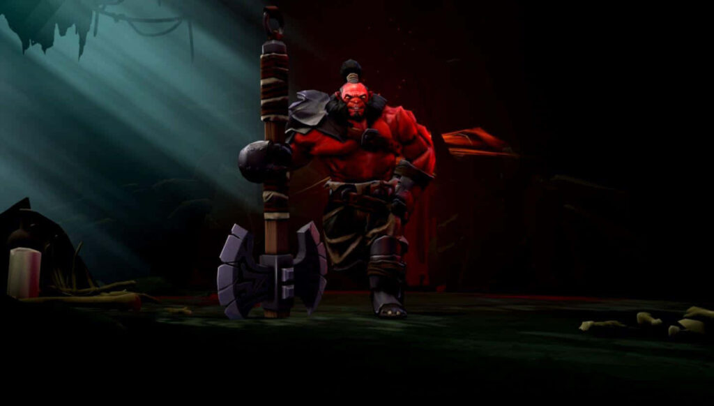 Dota 2's Mighty Axe: Unleashing Havoc with His Gigantic Blade Wallpaper