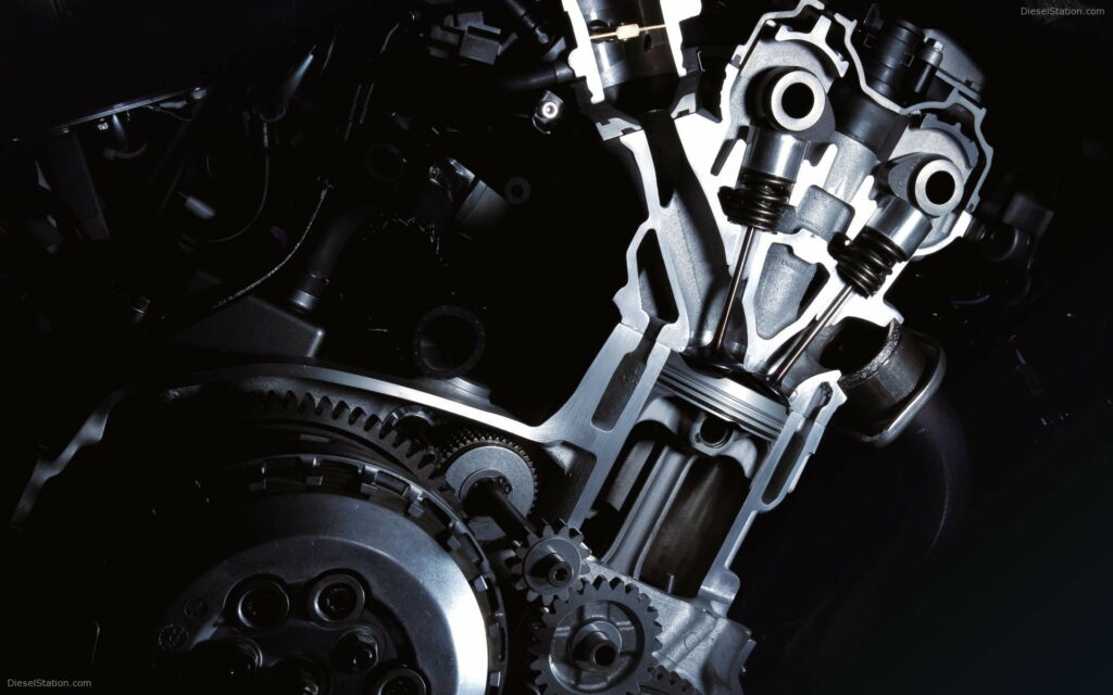 Powerful Efficiency: A Captivating Diesel Engine in Spectacular HD Wallpaper
