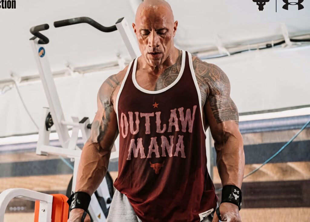 Intense Dwayne Johnson Wallpaper: Project Rock Workout Strength