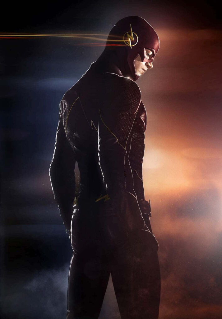 Powerful Flash Wallpaper: Iconic Hero Suit Background