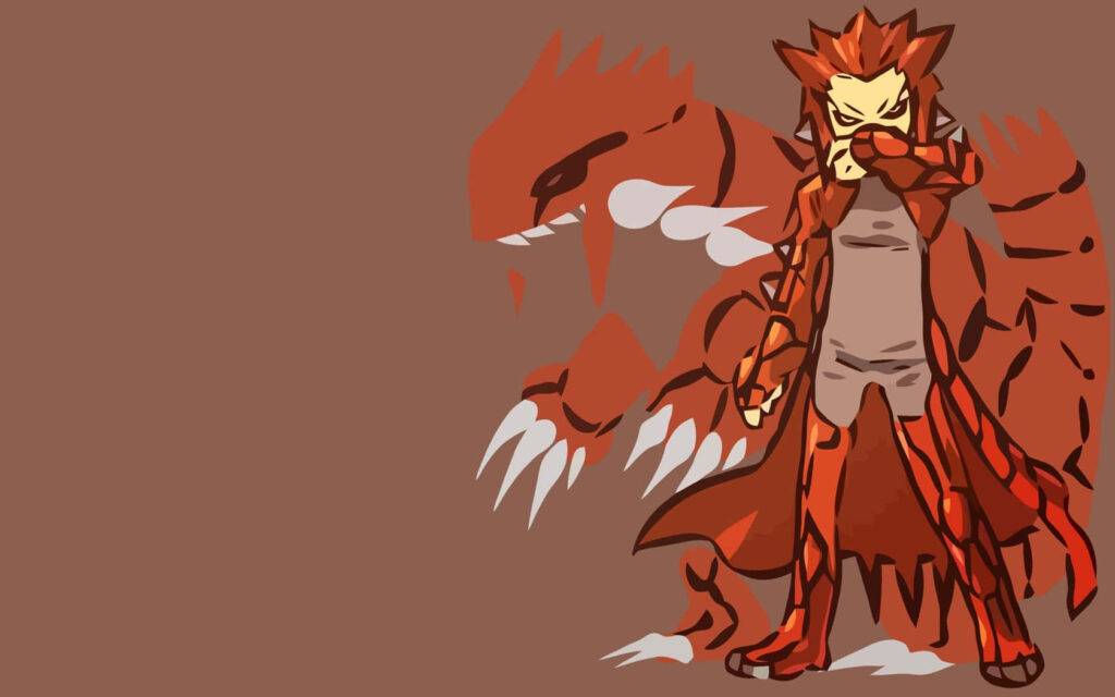 Stylized Groudon-Inspired Character Dynamic Wallpaper