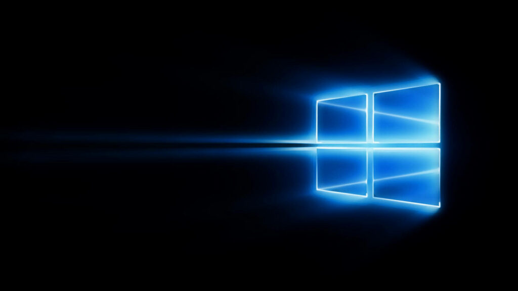 Shining Brilliance: The Dazzling Neon Glow of the Windows 10 Logo in Stunning HD Wallpaper