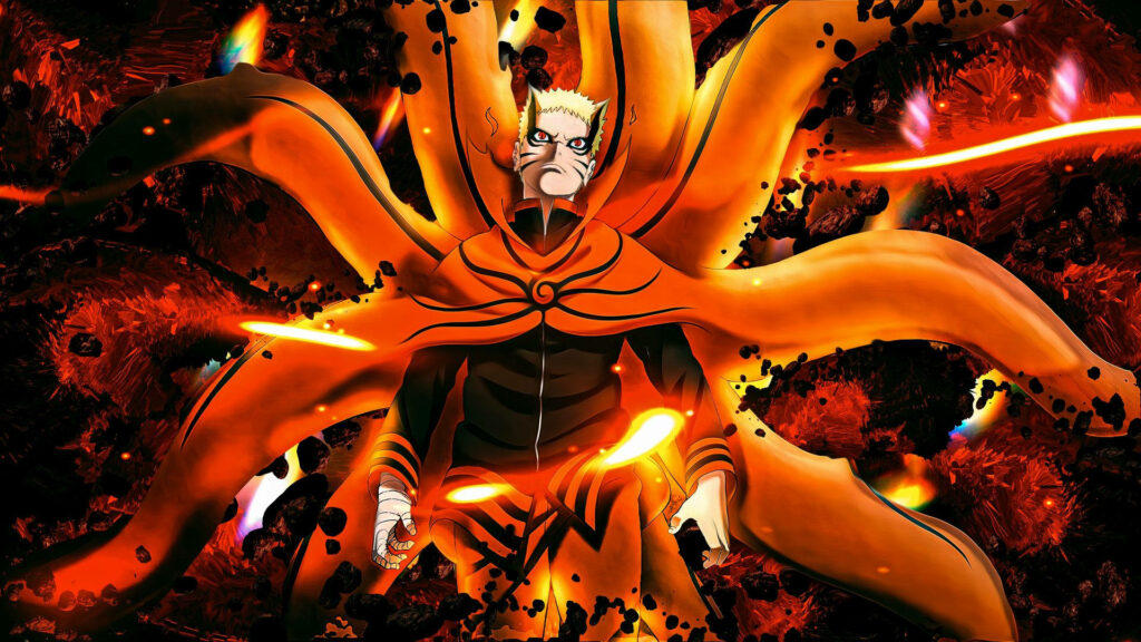 Bayron Mode Unleashed: Naruto Uzumaki's Striking Fusion of Power and Emotion Wallpaper