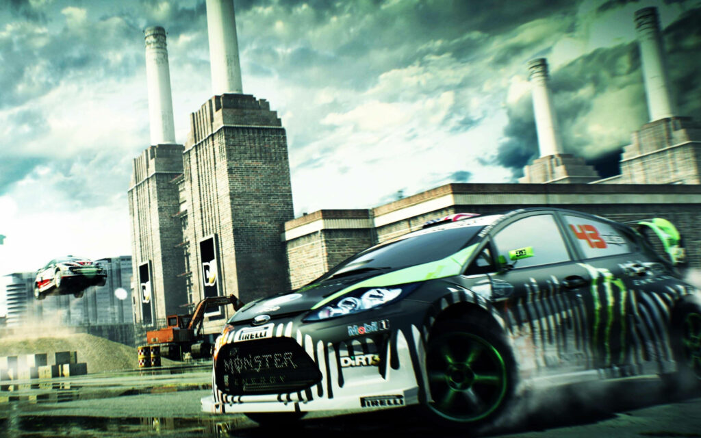 Powerful and Thrilling: A Spectacular Snapshot of the Ford Fiesta GYM 3 in Action Wallpaper