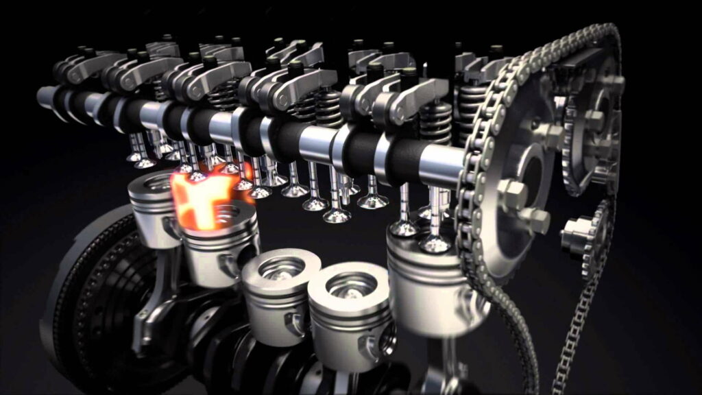 Powerful Industrial Machinery: A Stunning HD Wallpaper Featuring a Diesel Engine