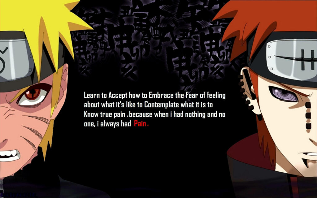 Naruto and Akatsuki Clash in a Thought-Provoking Painful Encounter Wallpaper