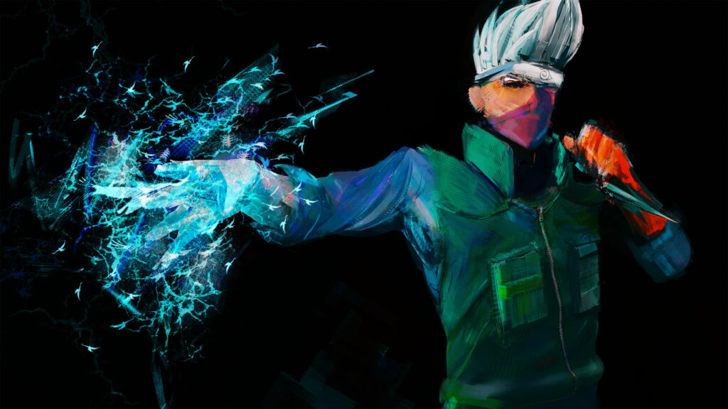 Kakashi Hatake Illuminated: Spectacular Anime Wallpaper in QHD