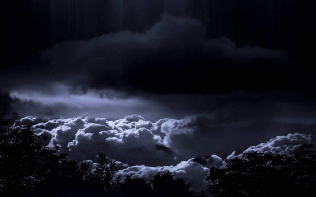 Dramatic Black and White Storm Wallpaper: Nature's Raw Energy