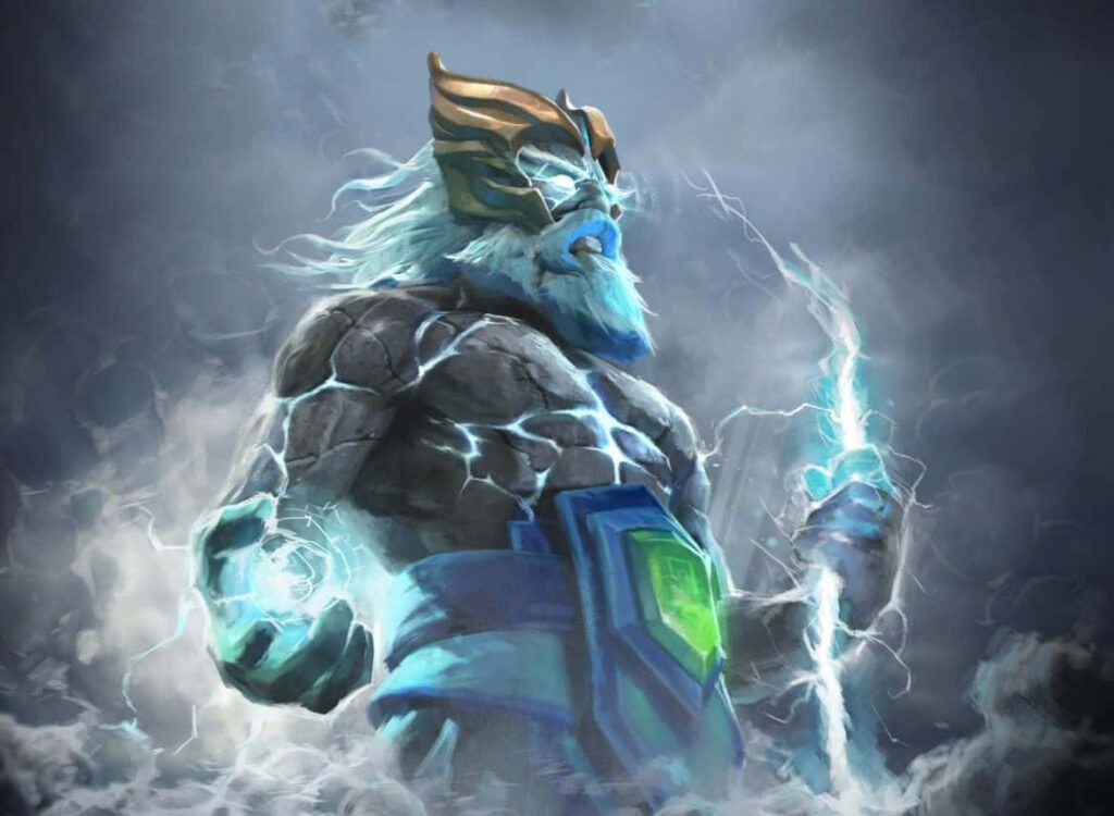 The Mighty Zeus: Embracing His Thunderous Power in a Captivating Desktop Wallpaper